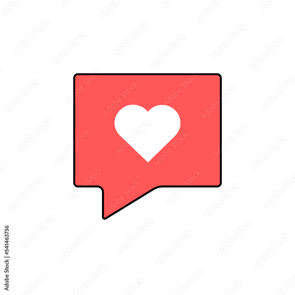 Text box with heart Text box with heart