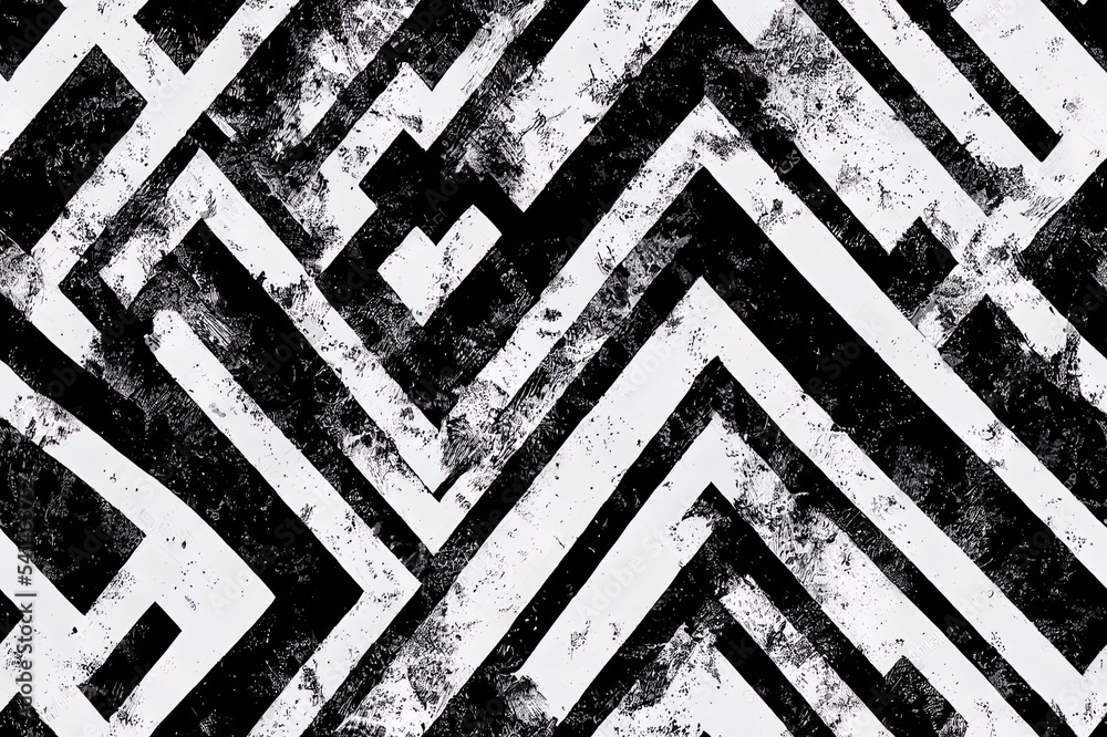 Hand drawn ink pattern and textures set. Expressive seamless abstract ...