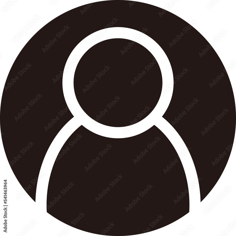People and user solid icon with color in a circle. Human avatar vector icon for graphic design concept.