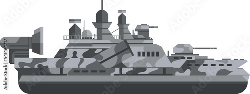 Warship icon. Weapon boat. Naval army ship