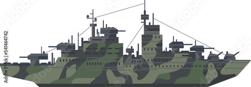 Navy force vehicle. Battleship icon. Military boat