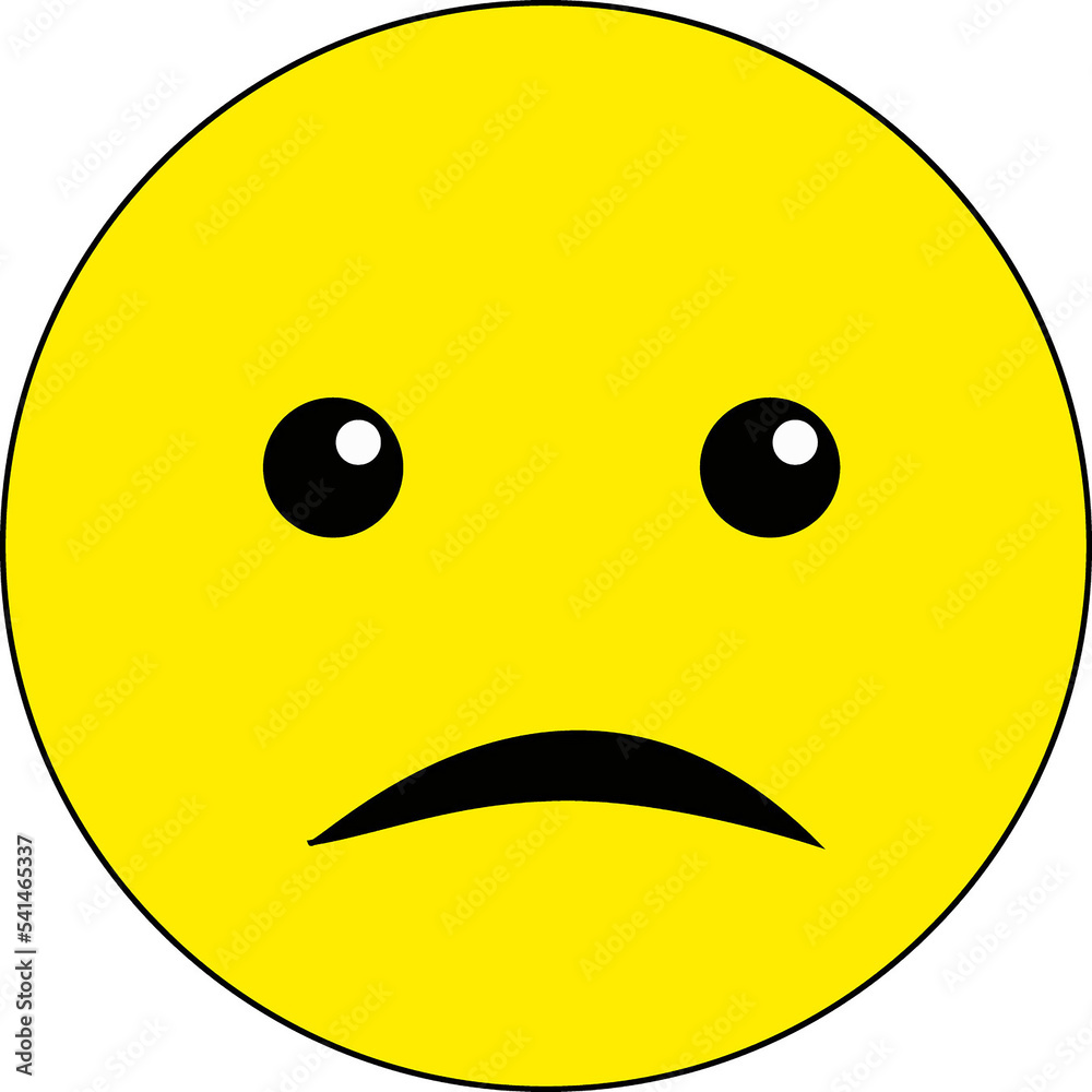 Fototapeta premium the yellow bun is sad, he is upset on a white background