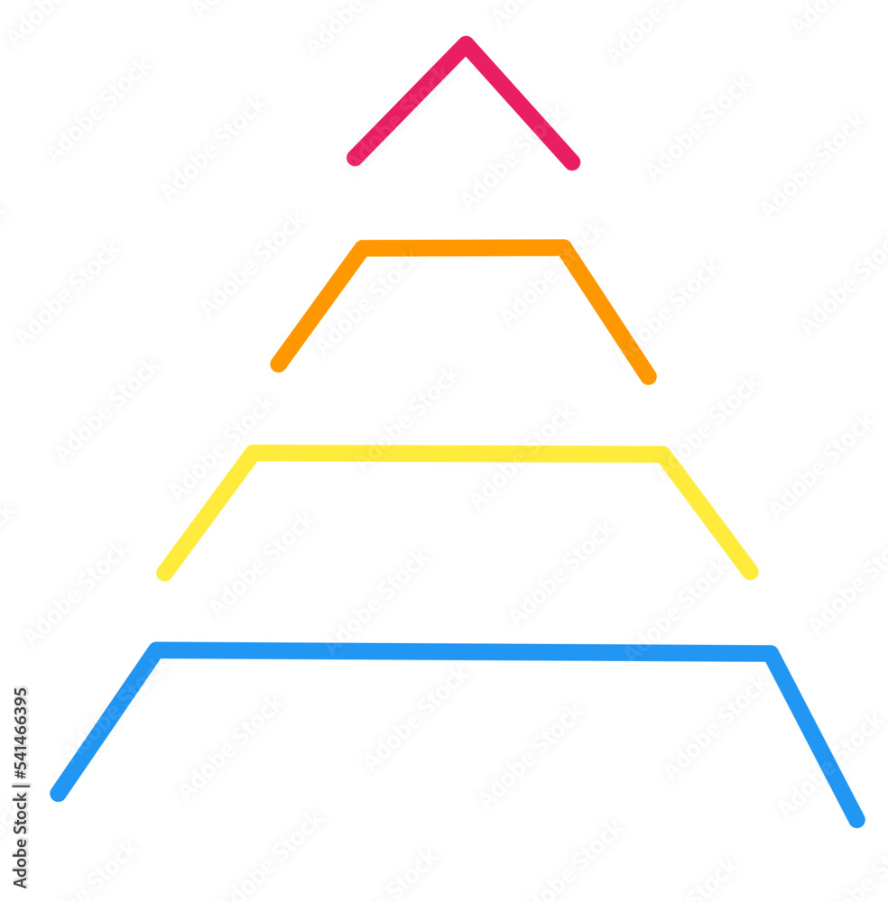 Pyramid charts for infographics, presentations, business Pyramid charts for infographics, presentations, business