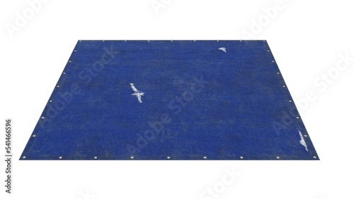 Construction plastic tarps isolated on a white background