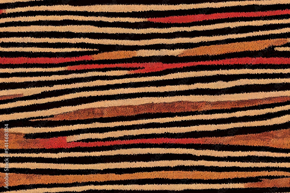 Rug seamless texture with square pattern, fabric, grunge background, boho style pattern, 3d illustration