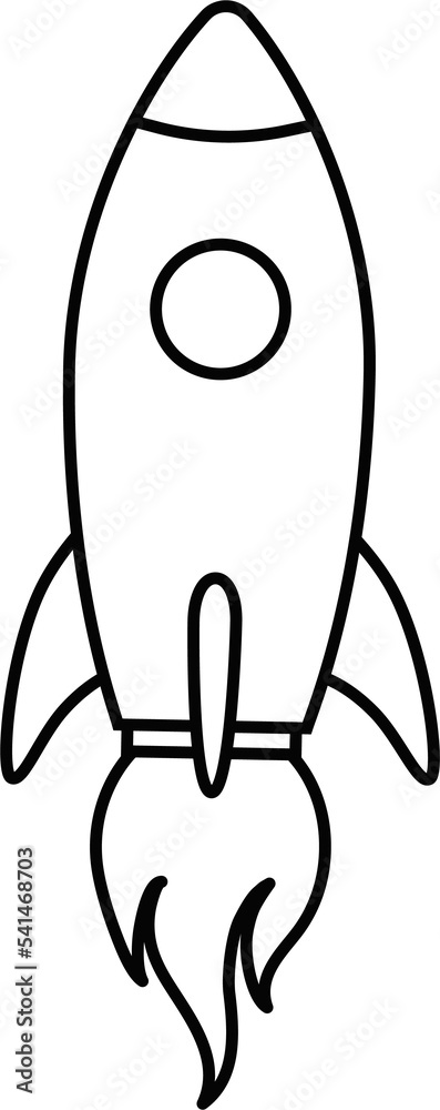 Rocket line icon. Space rocket launch. New project start up concept. Concept of business product on a market. Flat icon Rocket line icon. Space rocket launch. New project start up concept. Concept of business product on a market. Flat icon