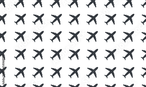 Airplane commercial aviation seamless sign clear pattern background