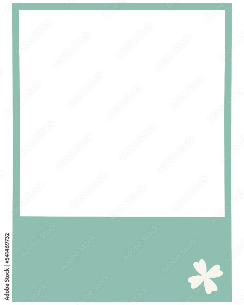 Obraz premium Four Leaf Clover Pastel Polaroid Photo Frame