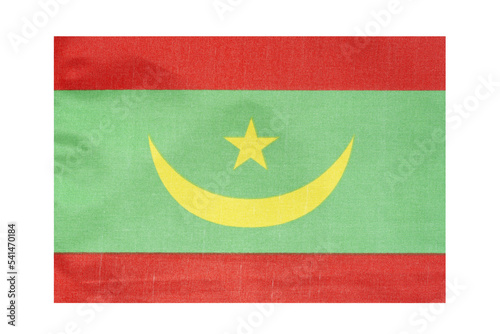 National flag of the country Mauritania, isolate