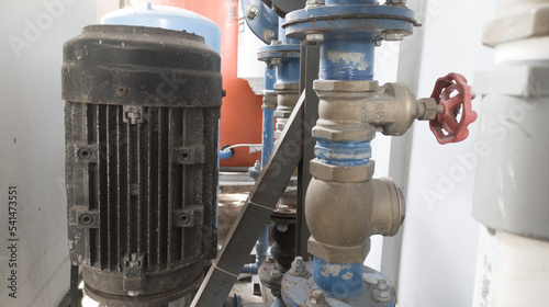 Pressure Pump instalation on industrial with motor induction pump.