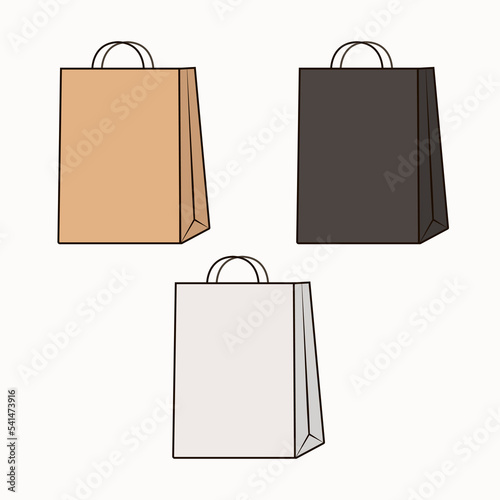 set of shopping bags