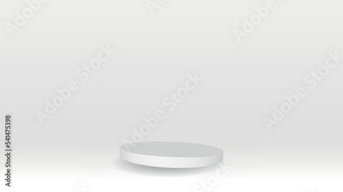 White Table on white background
