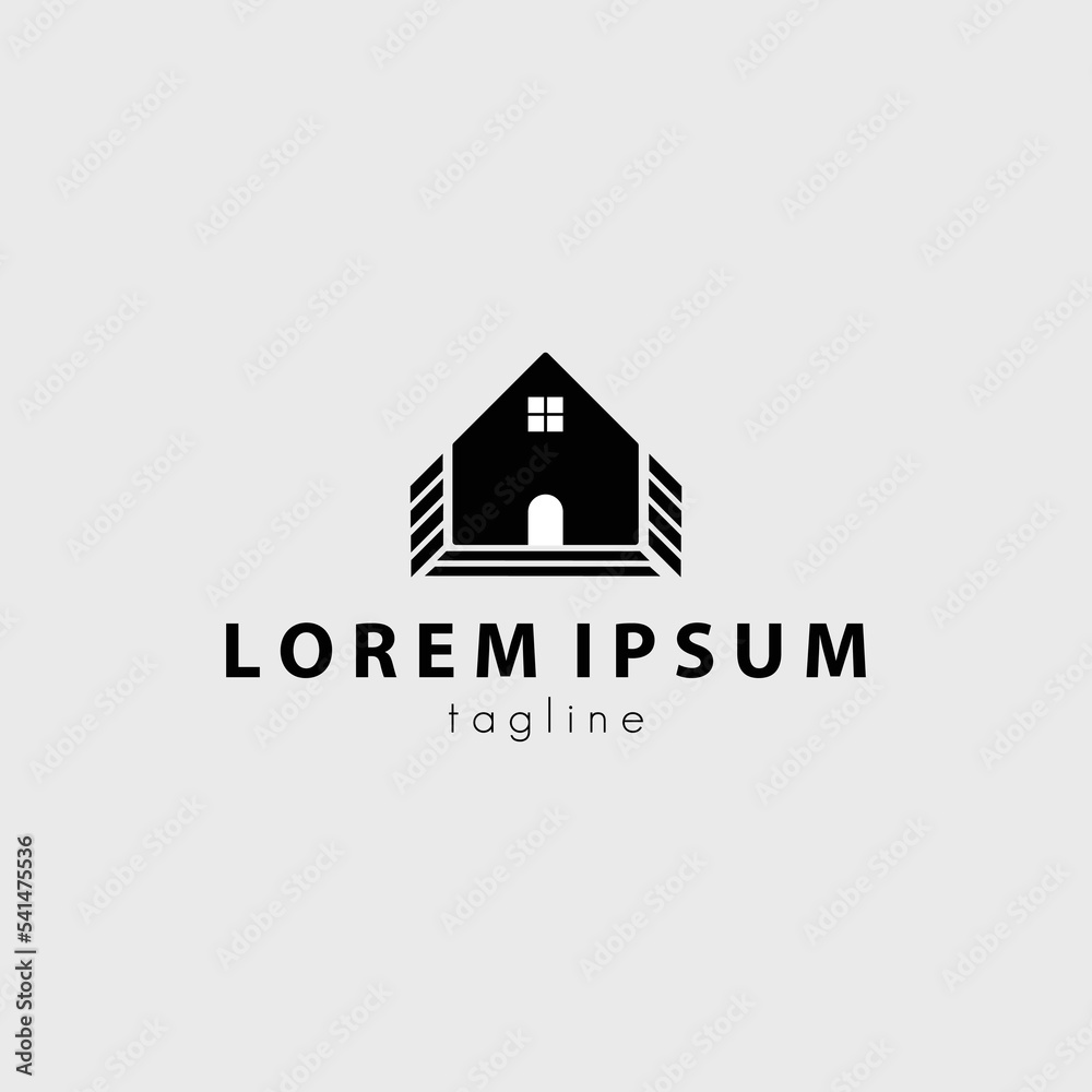 abstract house logo vector illustration design