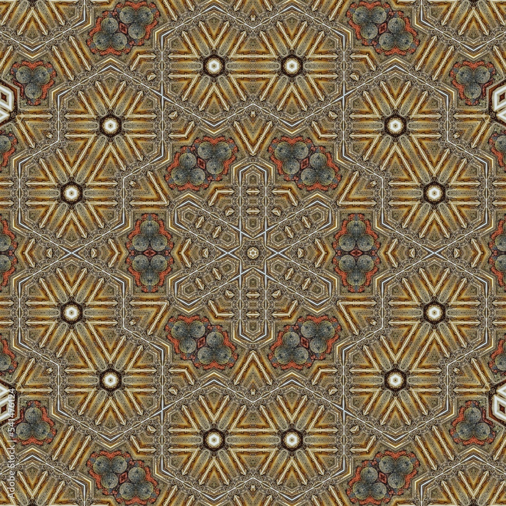 Pattern for background design. Arabesque ethnic texture. Geometric stripe ornament cover photo. Repeated pattern design for Moroccan textile print. Turkish fashion for floor tiles and carpet