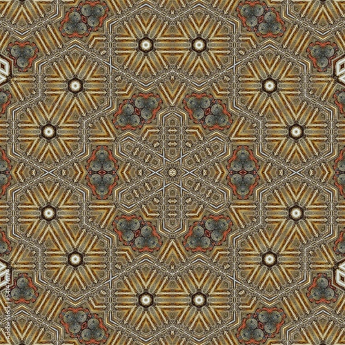 Pattern for background design. Arabesque ethnic texture. Geometric stripe ornament cover photo. Repeated pattern design for Moroccan textile print. Turkish fashion for floor tiles and carpet © Nazia