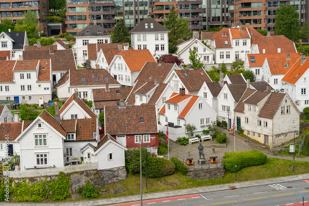 The beautiful Norwegian city of Stavanger with its historical district