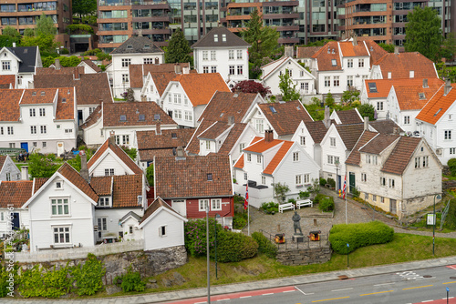 The beautiful Norwegian city of Stavanger with its historical district