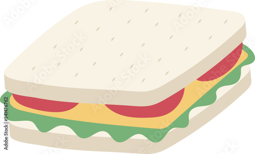 Isolated Sandwich Breakfast Hand Drawn