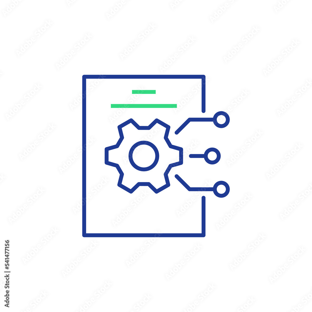 Manual document,cogwheel and paper file, capturing digital information,big data processing technology Manual document,cogwheel and paper file, capturing digital information,big data processing technology
