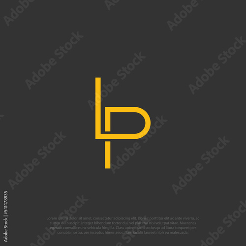 Alphabet letters Initials Monogram logo LP PL L P