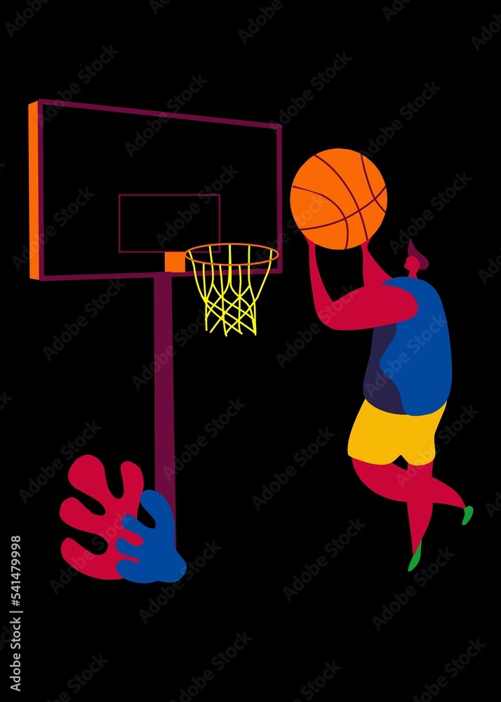 basketball player silhouette vector