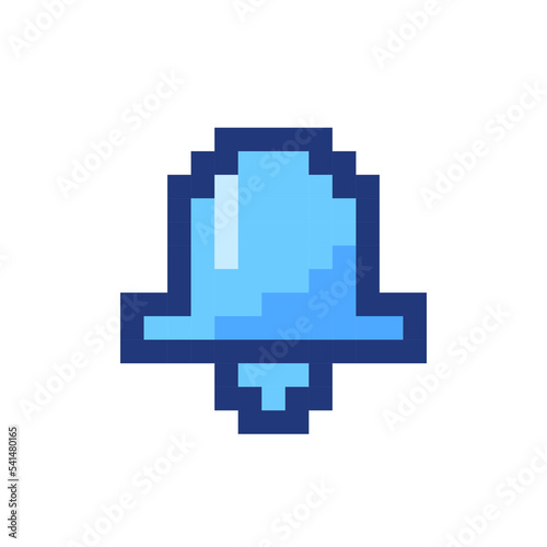 Notifications pixelated RGB color ui icon. Adjusting ringer volume. Ring mode. Simplistic filled 8bit graphic element. Retro style design for arcade, video game art. Editable vector isolated image