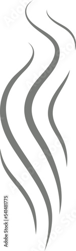 Smoke lines. Decorative steam symbol. Air motion