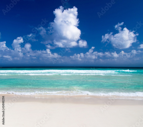 sand of beach caribbean sea