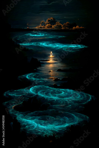 Εκτύπωση καμβά Bioluminescence