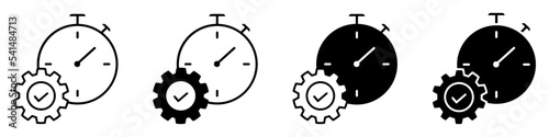 Time management icon vector set. deadline illustration sign collection. timeline symbol or logo.