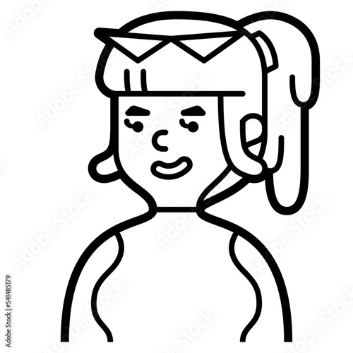 fashion lady line icon