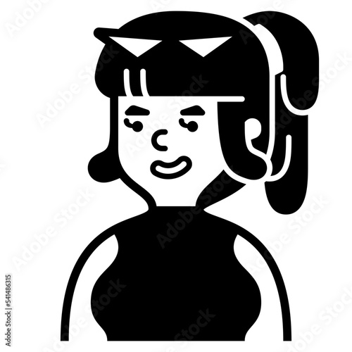 fashion lady glyph icon
