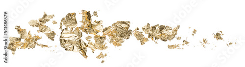 gold foil flakes (2), art and craft supply, graphic design element, isolated  photo