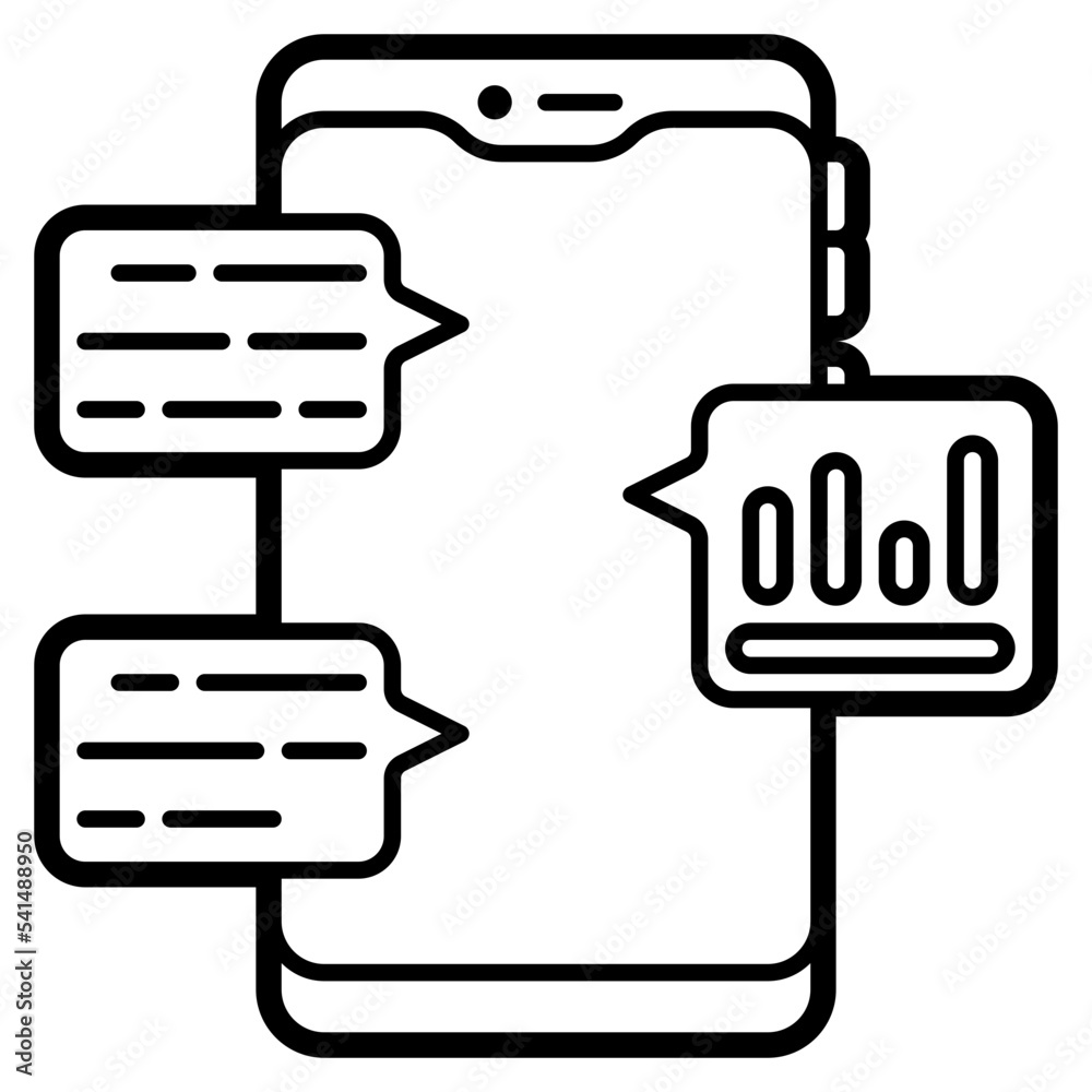 Obraz premium chat line icon