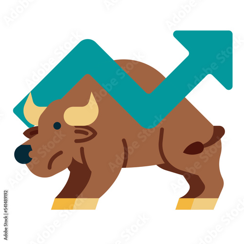 bull flat icon photo