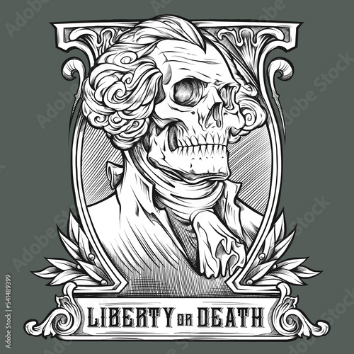 George Washington skull LIBERTY or DEATH