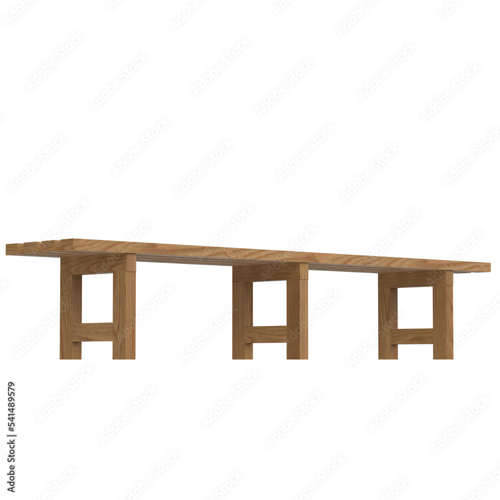 3d rendering illustration of a locker room bench Stock Illustration ...