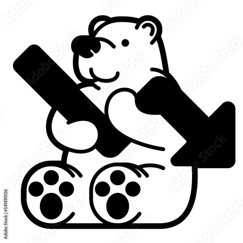 bear glyph icon photo