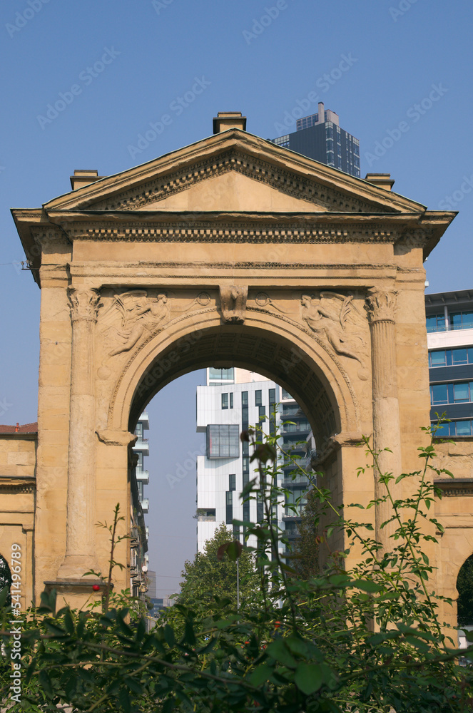 Obraz premium Porta Nuova city gate, Milan, Italy