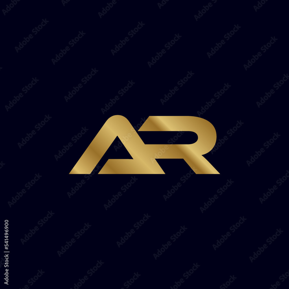 Gold Letter A R Initial Logo Template Gold Letter A R Initial Logo Template