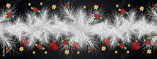 Happy New Year 2024 Elegant gold text with balloons and confetti. Realistic vector illustration