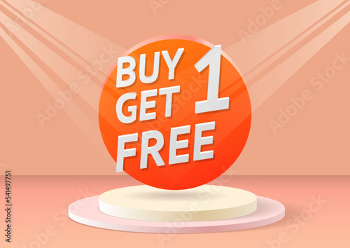 Buy one get one free sale banner