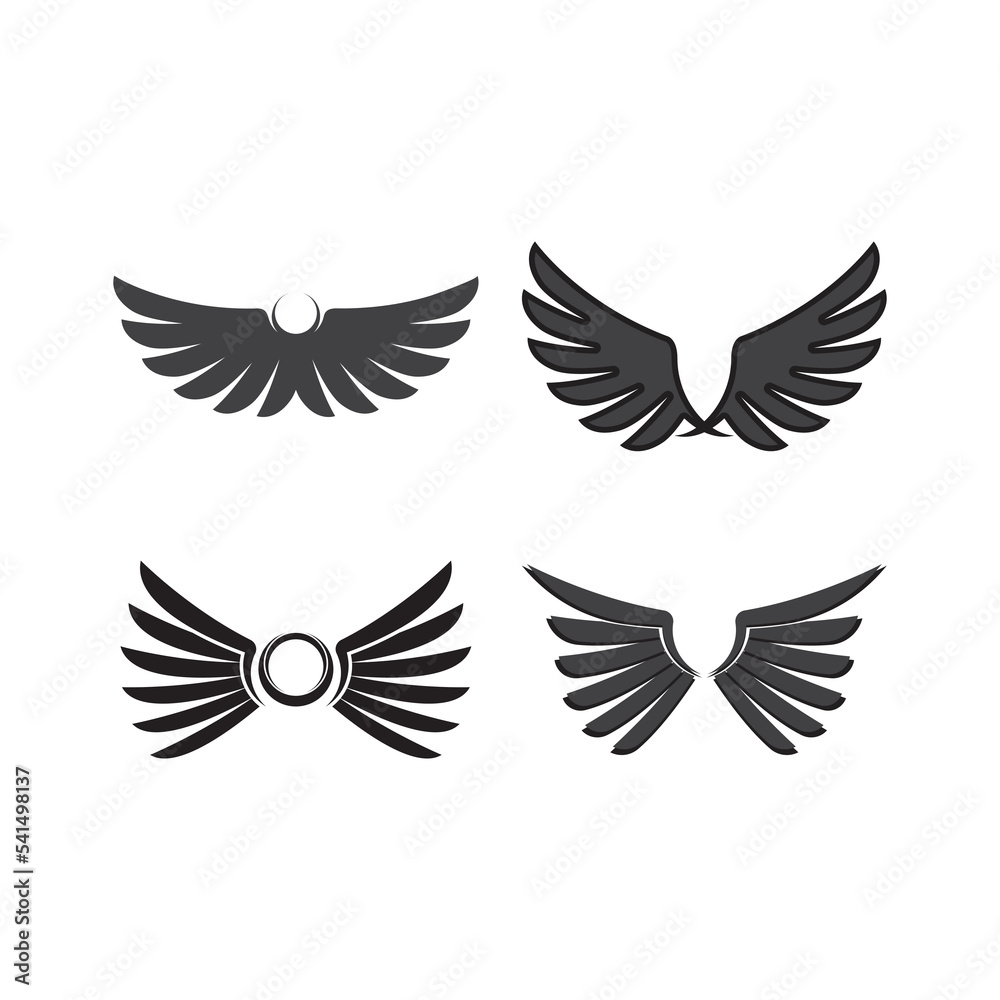 Wing icon logo design illustration