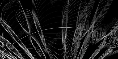 Modern black background with white lines design