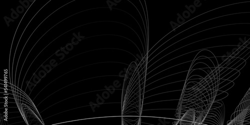 Modern black background with white lines design