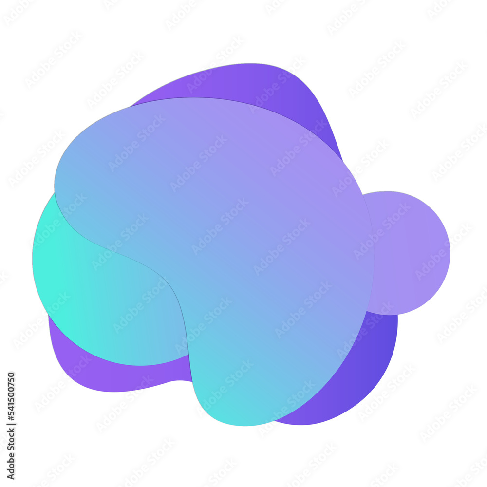 Obraz premium Liquid Abstract shape. Minimal curvy design.