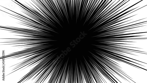 White cartoon style concentration line material