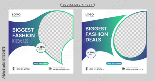 Fashion Deals sale social media post square template