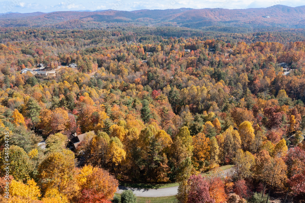 Appalachian fall and Autum mountain view