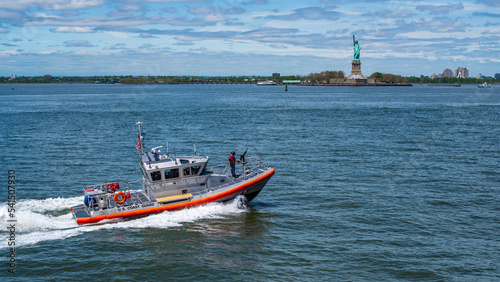 U.S. Coast Guard Response Boat - Medium and Statue of Liberty